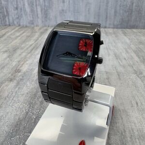 Nixon The Banks Count It Watch Gunmetal Case Black Dial Red Subdials Rare Sample